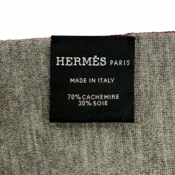 HERMES Gray Silk